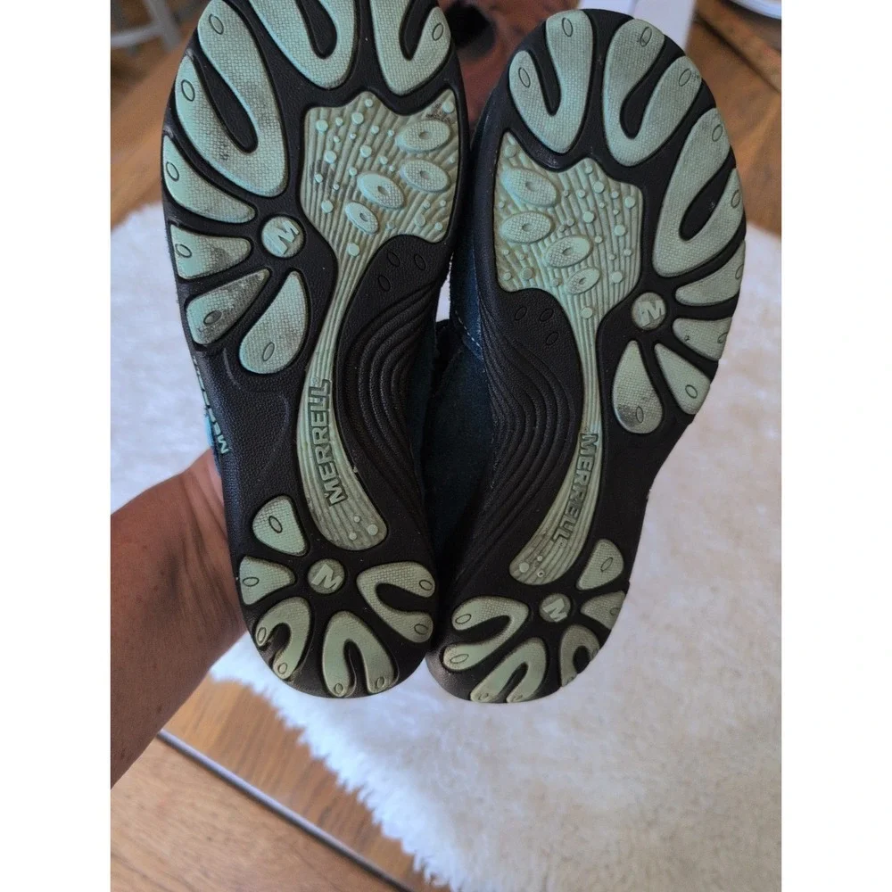 Merrell Mimosa Blue Denim & Suede Mary Jane  Shoes Youth Size US 4